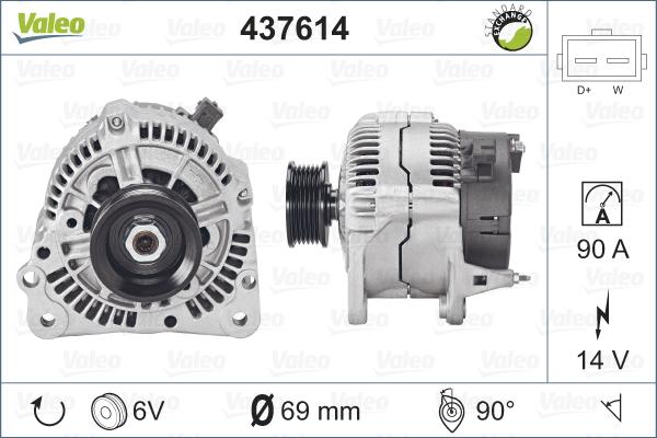 Valeo 437614 - Ģenerators www.autospares.lv