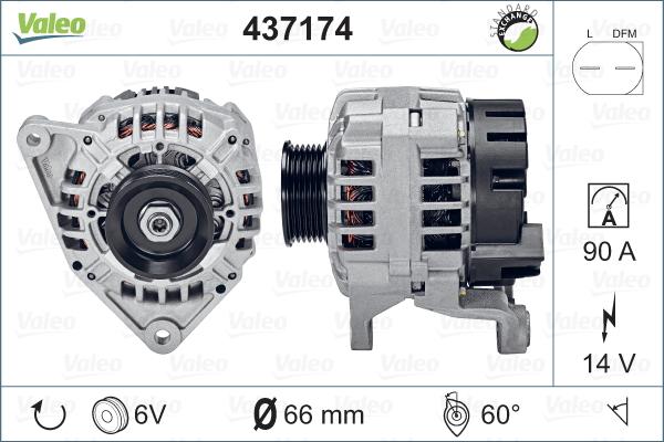 Valeo 437174 - Ģenerators www.autospares.lv
