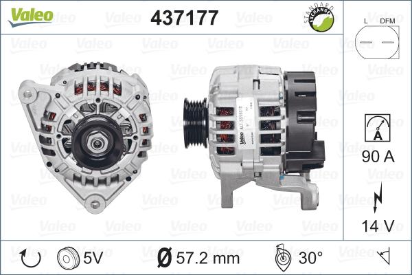 Valeo 437177 - Ģenerators www.autospares.lv