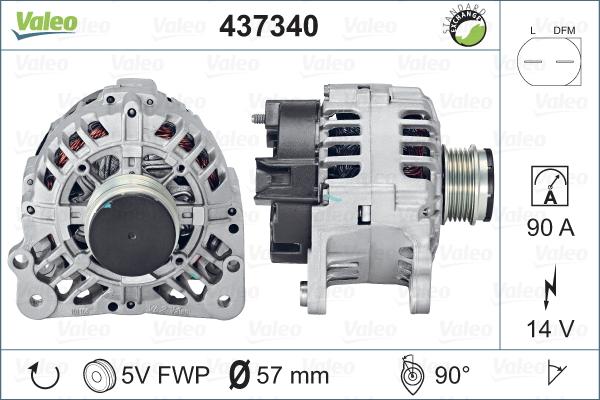 Valeo 437340 - Ģenerators www.autospares.lv