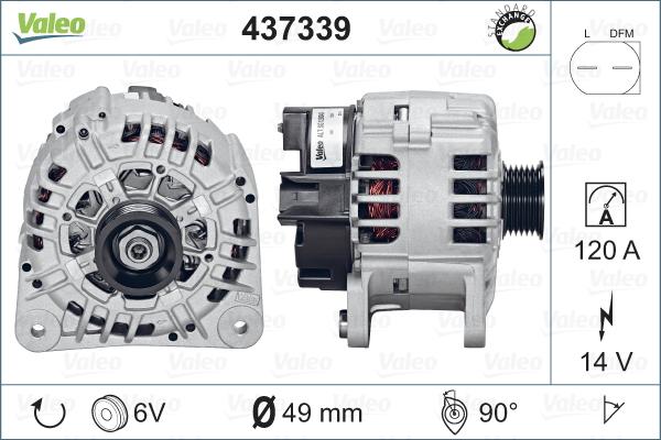 Valeo 437339 - Ģenerators www.autospares.lv