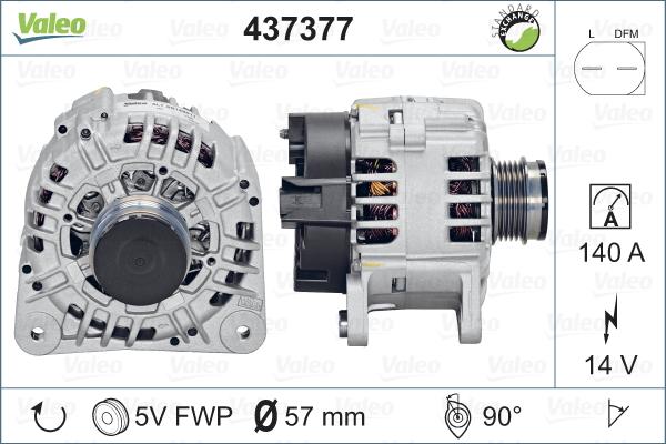 Valeo 437377 - Ģenerators www.autospares.lv