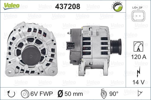 Valeo 437208 - Ģenerators www.autospares.lv