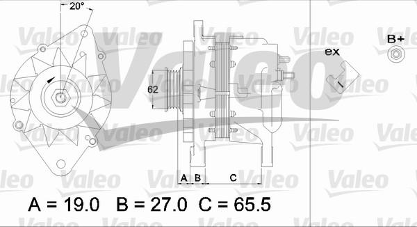 Valeo 437220 - Ģenerators www.autospares.lv