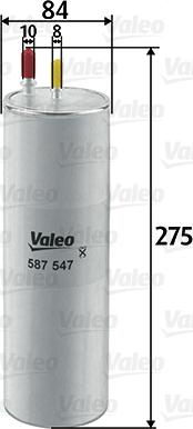 Valeo 587547 - Degvielas filtrs www.autospares.lv