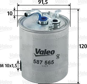 Valeo 587565 - Degvielas filtrs www.autospares.lv
