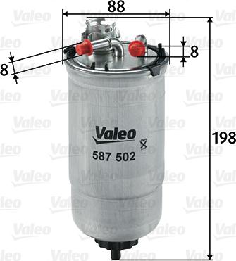 Valeo 587502 - Degvielas filtrs www.autospares.lv