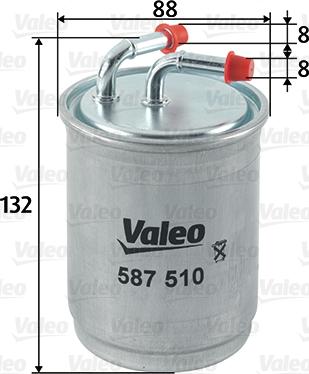 Valeo 587510 - Degvielas filtrs www.autospares.lv