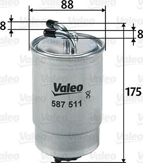 Valeo 587511 - Degvielas filtrs www.autospares.lv