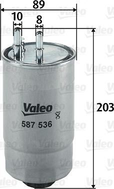 Valeo 587536 - Degvielas filtrs www.autospares.lv