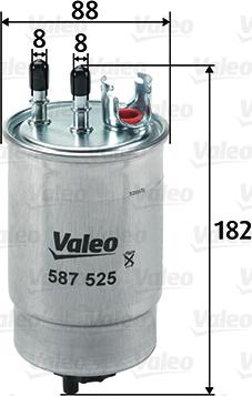 Valeo 587525 - Degvielas filtrs www.autospares.lv