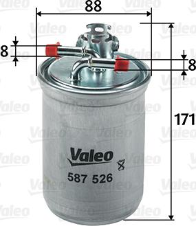 Valeo 587526 - Degvielas filtrs www.autospares.lv