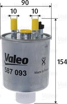 Valeo 587093 - Degvielas filtrs www.autospares.lv