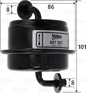 Valeo 587051 - Degvielas filtrs www.autospares.lv