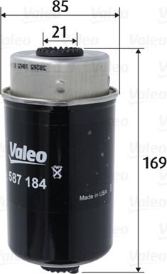 Valeo 587184 - Degvielas filtrs www.autospares.lv