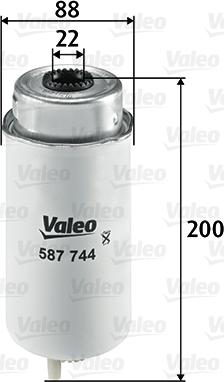 Valeo 587744 - Degvielas filtrs www.autospares.lv