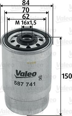 Valeo 587741 - Degvielas filtrs www.autospares.lv