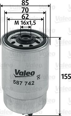 Valeo 587742 - Degvielas filtrs www.autospares.lv
