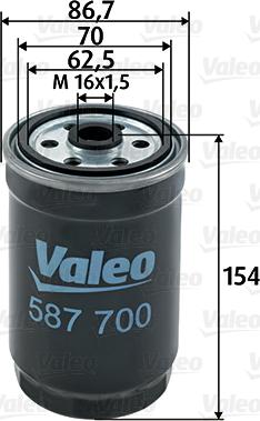 Valeo 587700 - Degvielas filtrs www.autospares.lv