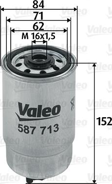 Valeo 587713 - Degvielas filtrs www.autospares.lv