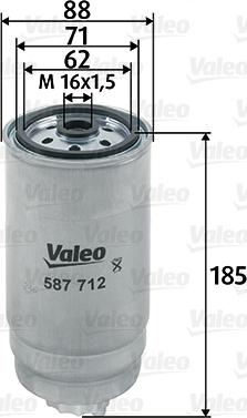 Valeo 587712 - Degvielas filtrs www.autospares.lv