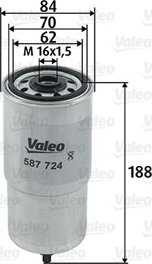 Valeo 587724 - Degvielas filtrs www.autospares.lv