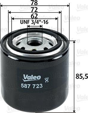 Valeo 587723 - Degvielas filtrs www.autospares.lv