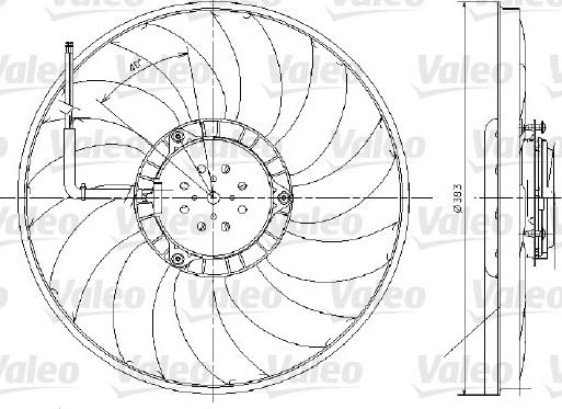 Valeo 696017 - Ventilators, Motora dzesēšanas sistēma www.autospares.lv