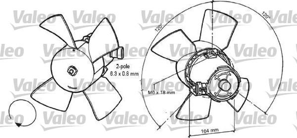 Valeo 696035 - Ventilators, Motora dzesēšanas sistēma www.autospares.lv