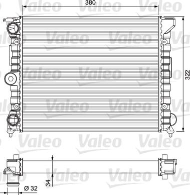 Valeo 383818 - Radiators, Motora dzesēšanas sistēma www.autospares.lv