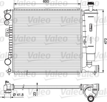 Valeo 231165 - Radiators, Motora dzesēšanas sistēma www.autospares.lv