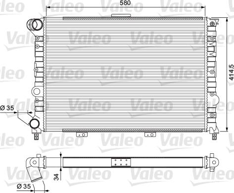 Valeo 232012 - Radiators, Motora dzesēšanas sistēma www.autospares.lv