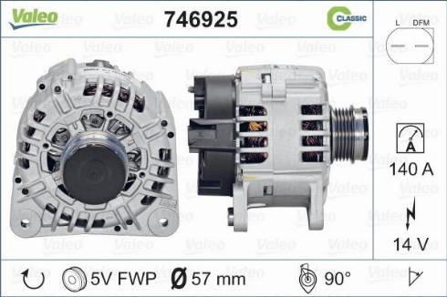 Valeo 746925 - Ģenerators www.autospares.lv
