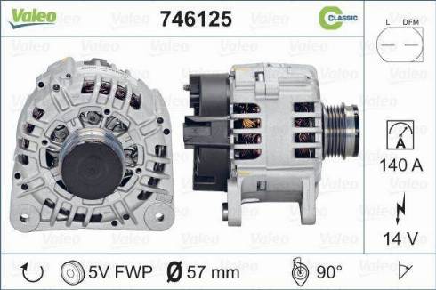 Valeo 746125 - Ģenerators www.autospares.lv