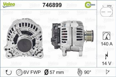 Valeo 746899 - Ģenerators www.autospares.lv