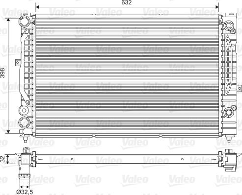 Valeo 734752 - Radiators, Motora dzesēšanas sistēma www.autospares.lv
