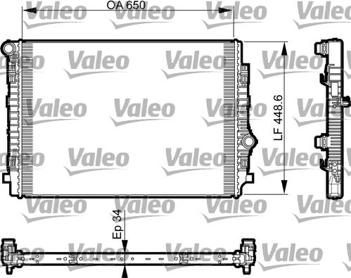 Valeo 735549 - Radiators, Motora dzesēšanas sistēma www.autospares.lv