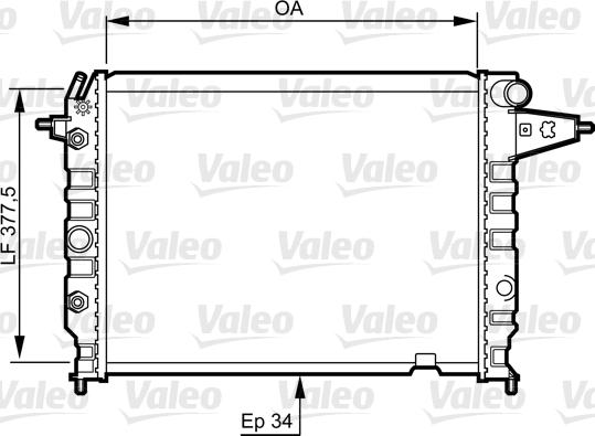 Valeo 730395 - Radiators, Motora dzesēšanas sistēma www.autospares.lv