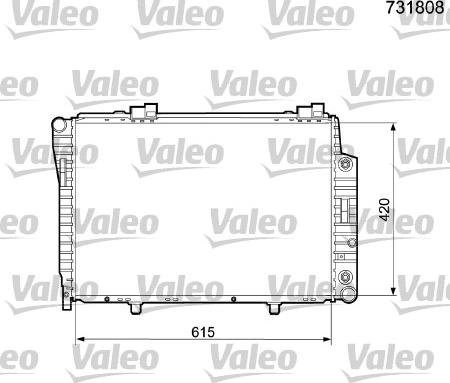 Valeo 731808 - Radiators, Motora dzesēšanas sistēma www.autospares.lv