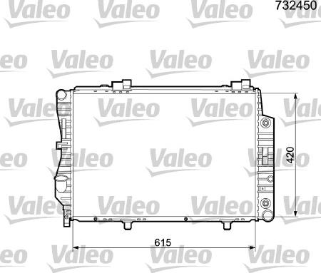 Valeo 732450 - Radiators, Motora dzesēšanas sistēma www.autospares.lv