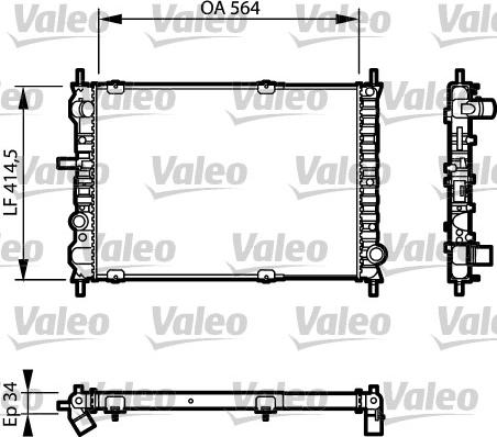 Valeo 732623 - Radiators, Motora dzesēšanas sistēma www.autospares.lv