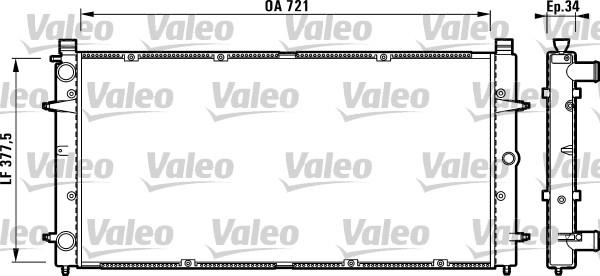 Valeo 732845 - Radiators, Motora dzesēšanas sistēma www.autospares.lv
