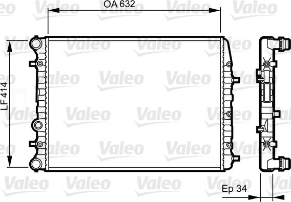 Valeo 732864 - Radiators, Motora dzesēšanas sistēma www.autospares.lv