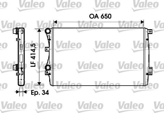 Valeo 732872 - Radiators, Motora dzesēšanas sistēma www.autospares.lv