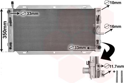 Van Wezel 1800M388 - Radiators, Motora dzesēšanas sistēma www.autospares.lv