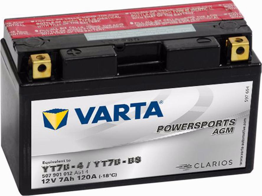 Varta 507901012 - Startera akumulatoru baterija www.autospares.lv