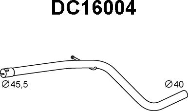 Veneporte DC16004 - Izplūdes caurule www.autospares.lv