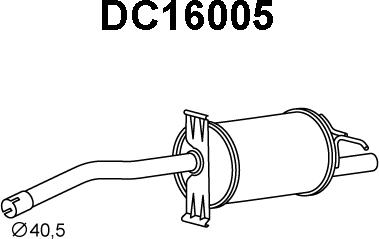 Veneporte DC16005 - Izplūdes gāzu trokšņa slāpētājs (pēdējais) www.autospares.lv