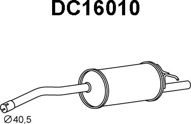 Veneporte DC16010 - Izplūdes gāzu trokšņa slāpētājs (pēdējais) www.autospares.lv