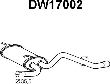 Veneporte DW17002 - Izplūdes gāzu trokšņa slāpētājs (pēdējais) www.autospares.lv